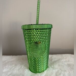 Starbucks Green Textured Tumbler with Straw